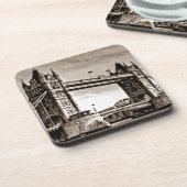 ヴィンテージセピアロンドンタワーブリッジ コースター (左側)