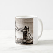 ヴィンテージセピアロンドンタワーブリッジ コーヒーマグカップ (正面右)