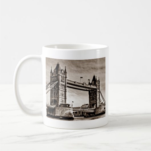 ヴィンテージセピアロンドンタワーブリッジ コーヒーマグカップ (左)