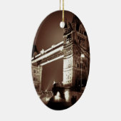 ヴィンテージセピアロンドンタワーブリッジ セラミックオーナメント (右)