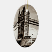 ヴィンテージセピアロンドンタワーブリッジ セラミックオーナメント (右)
