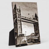 ヴィンテージセピアロンドンタワーブリッジ フォトプラーク (側面)
