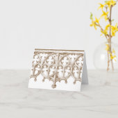 ヴィンテージセピア大聖堂ノートカード カード (黄色い花)