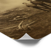 ヴィンテージセピア怪獣:1900年代の巨大な生き物 ポスター (角)