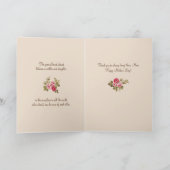 ヴィンテージセピア母娘の写真 カード (内部)