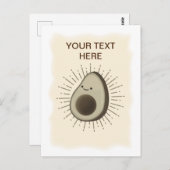 ヴィンテージセピア漫画アボカド ポストカード (正面/裏面)