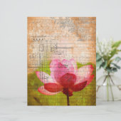 ヴィンテージセピア花古筆跡紙 (スタンド正面)