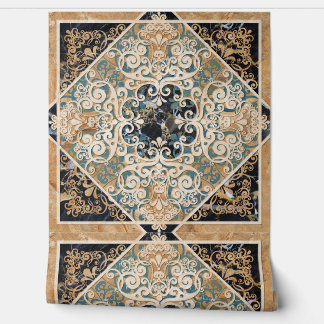 ヴィンテージセピア華美タイル6 壁紙