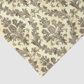 ヴィンテージセピア装飾用ダマスクパターン 薄葉紙 (詳細)