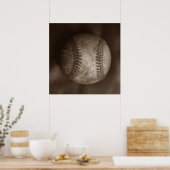 ヴィンテージセピア野球 ポスター (キッチン)