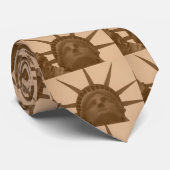 ヴィンテージセピア音自由の女神 ネクタイ (ロール)