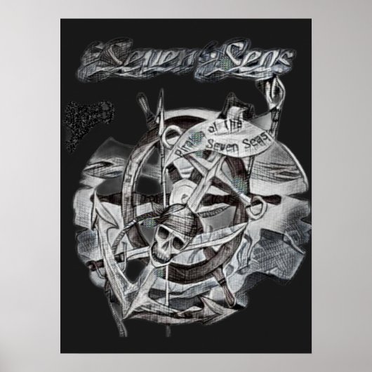 ヴィンテージセブンシーズカリブのバケーション ポスター (正面)