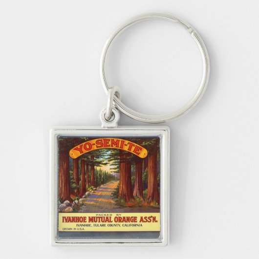 ヴィンテージセミオレンジラベル キーホルダー (正面)