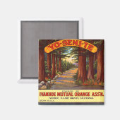 ヴィンテージセミオレンジラベル マグネット (正面/裏面)