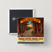 ヴィンテージセミオレンジラベル 缶バッジ (正面&裏面)