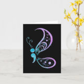 ヴィンテージセミコロン蝶セミコロン刺青 カード (黄色い花)