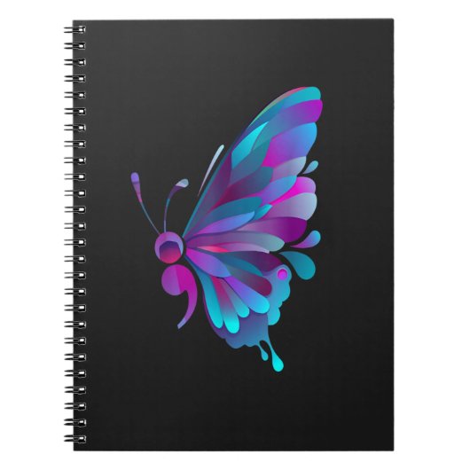 ヴィンテージセミバタフライセミコロンtattoo T-Sh ノートブック (正面)