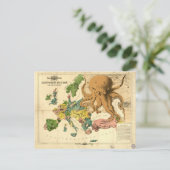 ヴィンテージセリオ漫画戦争地図1877年 ポストカード (スタンド正面)