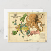 ヴィンテージセリオ漫画戦争地図1877年 ポストカード (正面/裏面)