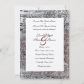ヴィンテージセルトシルバーミュージック結婚式招待状 招待状 (正面)