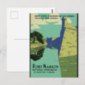 ヴィンテージセントオーガスティンフロリダフォートマリオントラベル ポストカード (正面/裏面)