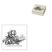 ヴィンテージセントジョージドラゴEx Libris Libraryブック ラバースタンプ (押印)