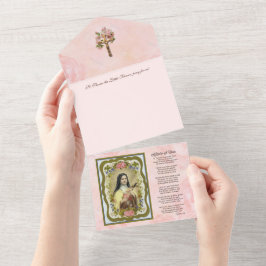 ヴィンテージセントテルゼイエス宗教聖なる書物、 経典オール オールインワン招待状