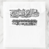 ヴィンテージセントトーマス・ベイ・ラム広告ズ・ロゴ・ラベル 長方形シール (バッグ)