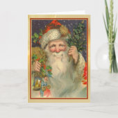ヴィンテージセントニコラスとクリスマスカード シーズンカード (正面)