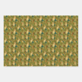 ヴィンテージセントニコラスサンタクロスクリスマスフラット ラッピングペーパーシート (正面3)