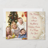 ヴィンテージセントニコラスホホホフォトクリスマスカード シーズンカード (裏面)