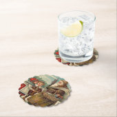 ヴィンテージセントニコラス贈り物のクリ子供へスマス ペーパーコースター (インサイチュ)