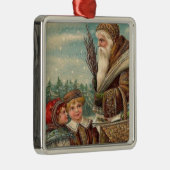 ヴィンテージセントニコラス&キッズスクエアオーナメント メタルオーナメント (右)