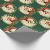 ヴィンテージセントニックサンタクロースクリスマスギフト ラッピングペーパー (角)