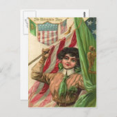 ヴィンテージセントパトリックのデイカード ポストカード (正面/裏面)