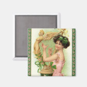 ヴィンテージセントパトリックのデイレディーミュージックミュージシャンハープ マグネット (正面/裏面)