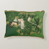 ヴィンテージセントパトリックの日のお土産アイリッシュグラス アクセントクッション (裏面)