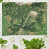 ヴィンテージセントパトリックの日のお土産アイリッシュグラス キッチンタオル (折り畳み)