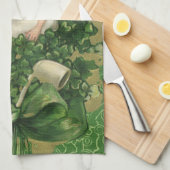 ヴィンテージセントパトリックの日のお土産アイリッシュグラス キッチンタオル (四つ折り)