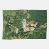 ヴィンテージセントパトリックの日のお土産アイリッシュグラス キッチンタオル (横)