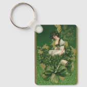 ヴィンテージセントパトリックの日のお土産アイリッシュグラス キーホルダー (正面)