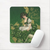 ヴィンテージセントパトリックの日のお土産アイリッシュグラス マウスパッド (マウス)