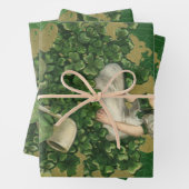 ヴィンテージセントパトリックの日のお土産アイリッシュグラス ラッピングペーパーシート (インサイチュ)