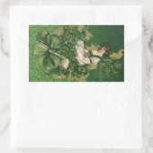 ヴィンテージセントパトリックの日のお土産アイリッシュグラス 長方形シール (バッグ)