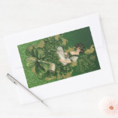 ヴィンテージセントパトリックの日のお土産アイリッシュグラス 長方形シール (封筒)