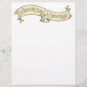 ヴィンテージセントパトリックの日の挨拶ゴールデンバナー (正面)