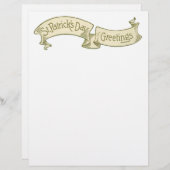 ヴィンテージセントパトリックの日の挨拶ゴールデンバナー (正面/裏面)