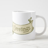 ヴィンテージセントパトリックの日の挨拶ゴールデンバナー ジャンボコーヒーマグカップ (右)