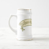 ヴィンテージセントパトリックの日の挨拶ゴールデンバナー ビールジョッキ (左)