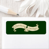 ヴィンテージセントパトリックの日の挨拶ゴールデンバナー ラベル (インサイチュ)